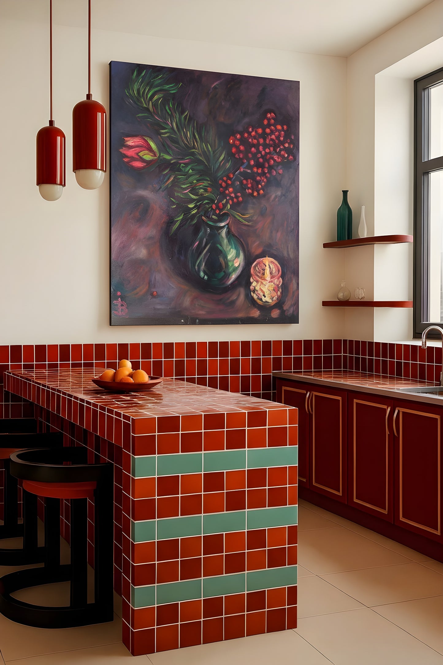 Art print flowers - prelude to the Christmas Duck