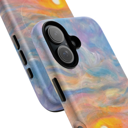 Robuste magnetische Handyhülle „Sunset Shore“ – Schützende, künstlerische Strand-Sonnenuntergangs-Optik