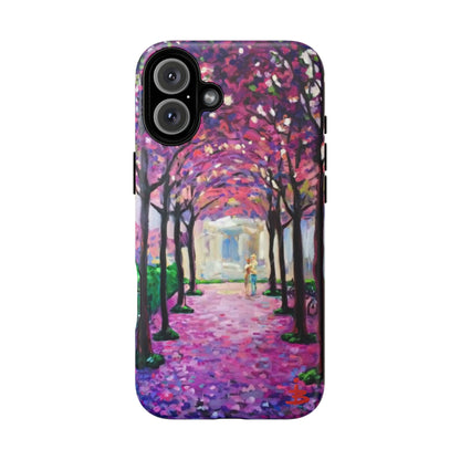 Handyhülle mit Blumenmuster – Robuste magnetische Hülle mit rosa Kirschblüten