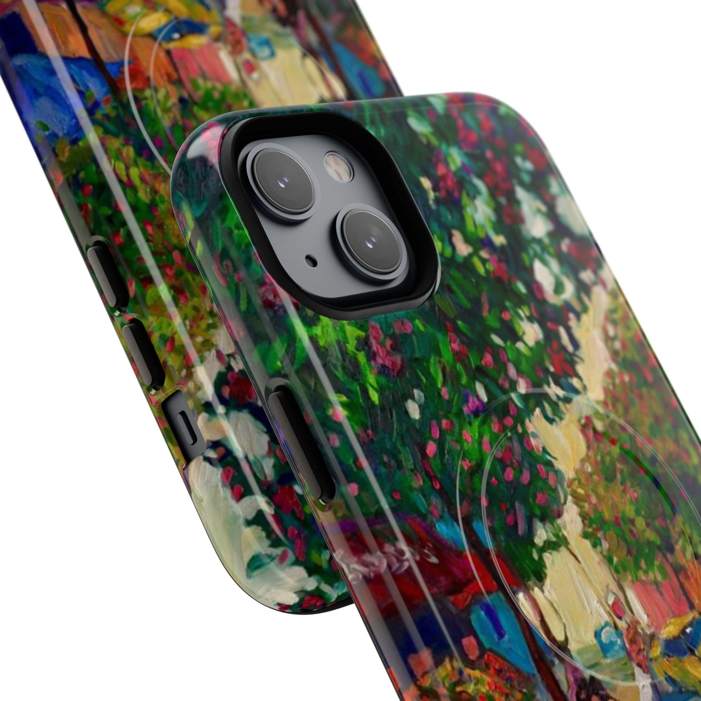 Magnetische Handyhülle – Farbenfrohe impressionistische Straßenszene