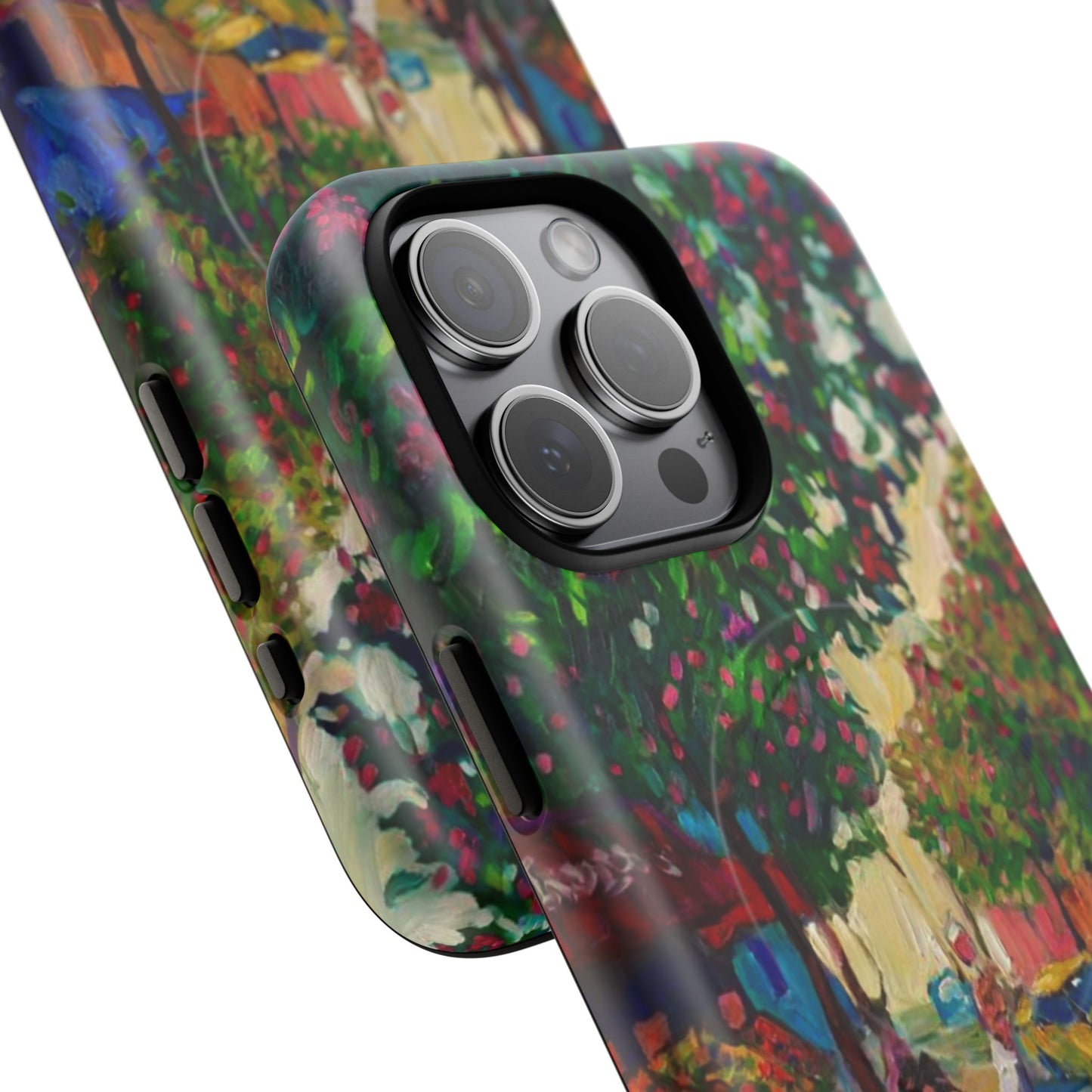 Magnetische Handyhülle – Farbenfrohe impressionistische Straßenszene