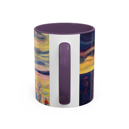 Kaffeetasse „Sunset Dreamscape“ – Tasse mit abstraktem Sonnenuntergangsmotiv (325 ml)