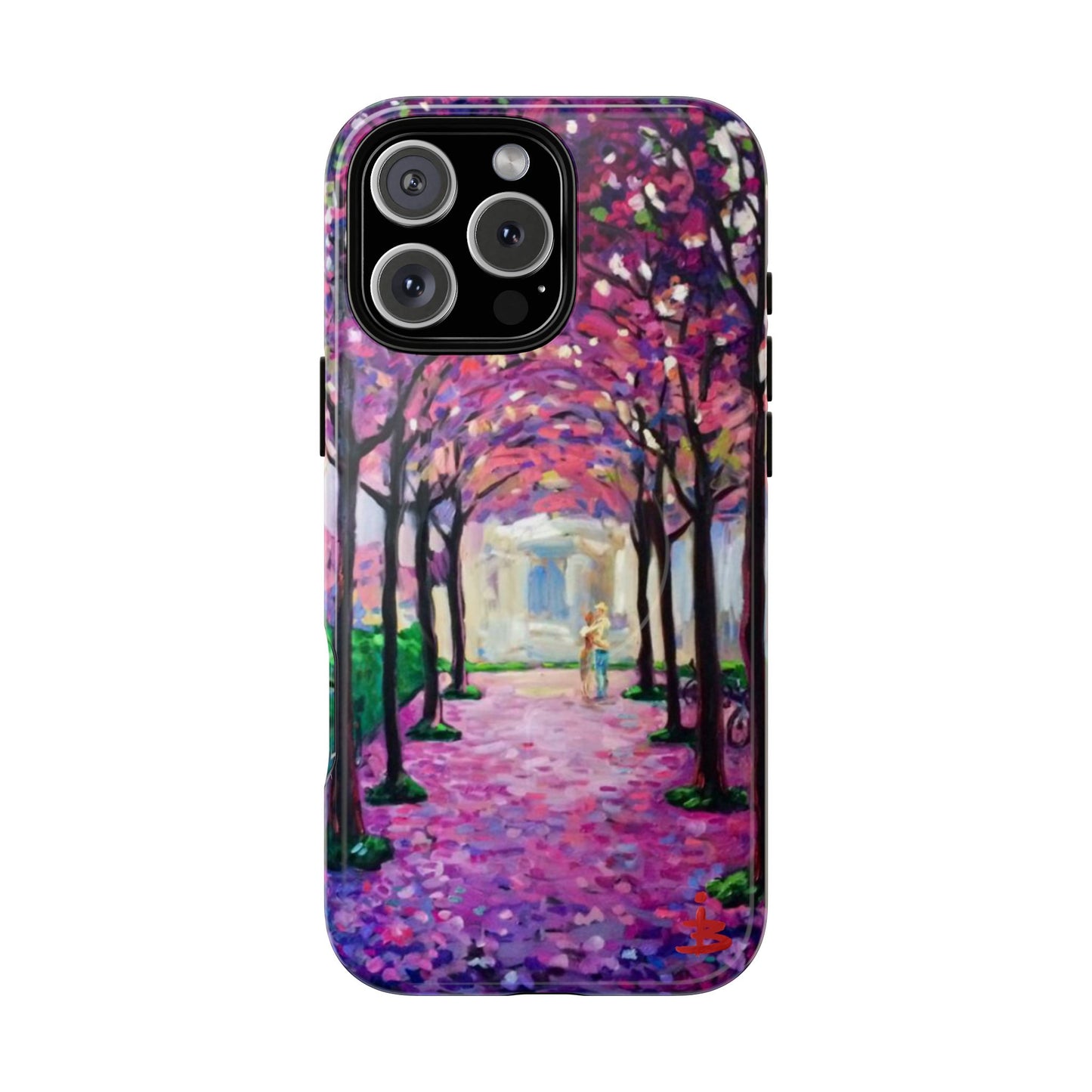 Handyhülle mit Blumenmuster – Robuste magnetische Hülle mit rosa Kirschblüten