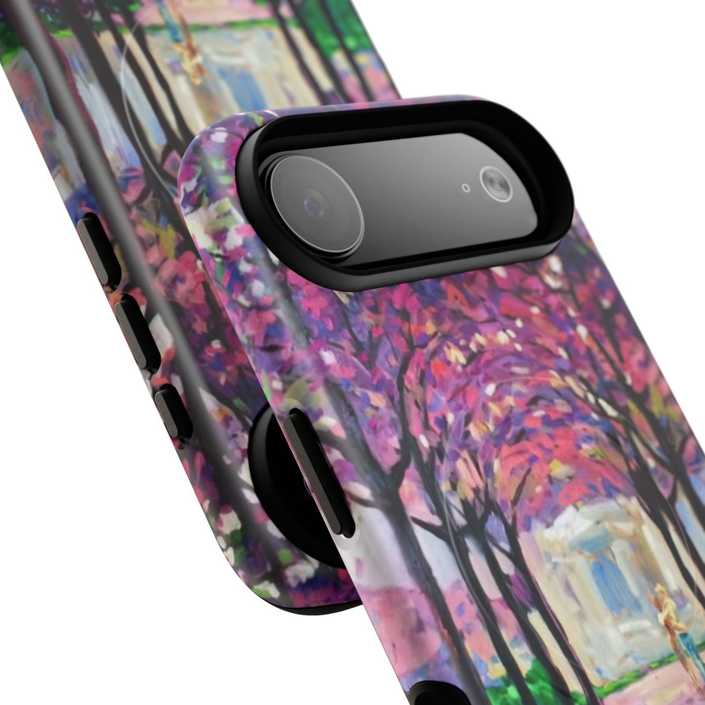 Handyhülle mit Blumenmuster – Robuste magnetische Hülle mit rosa Kirschblüten