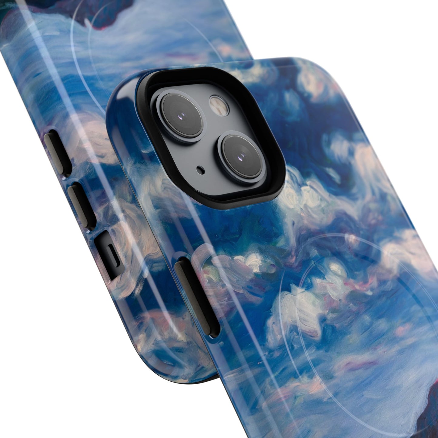 Robuste magnetische Handyhülle – Malerischer Meerblick mit bewölktem Himmel