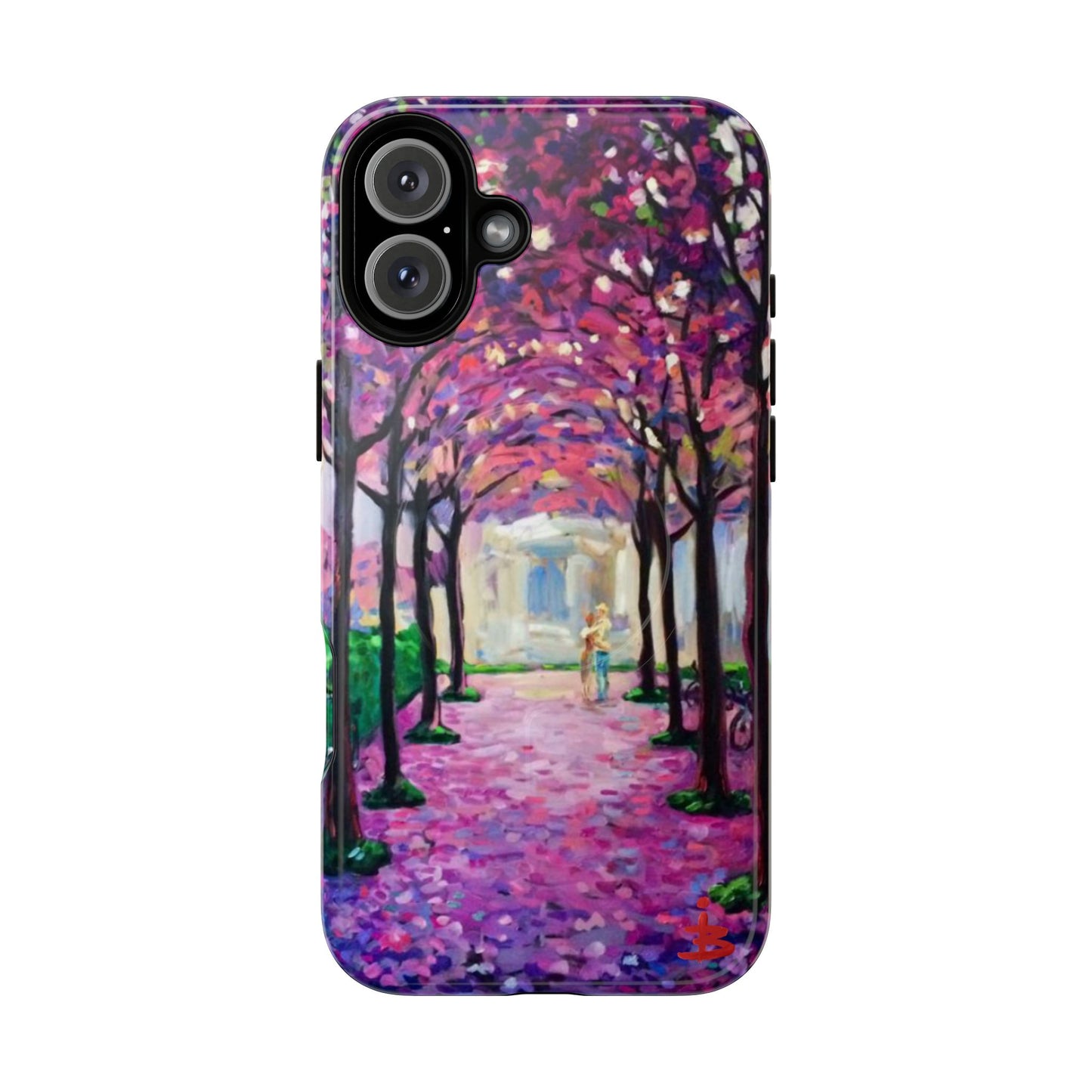 Handyhülle mit Blumenmuster – Robuste magnetische Hülle mit rosa Kirschblüten