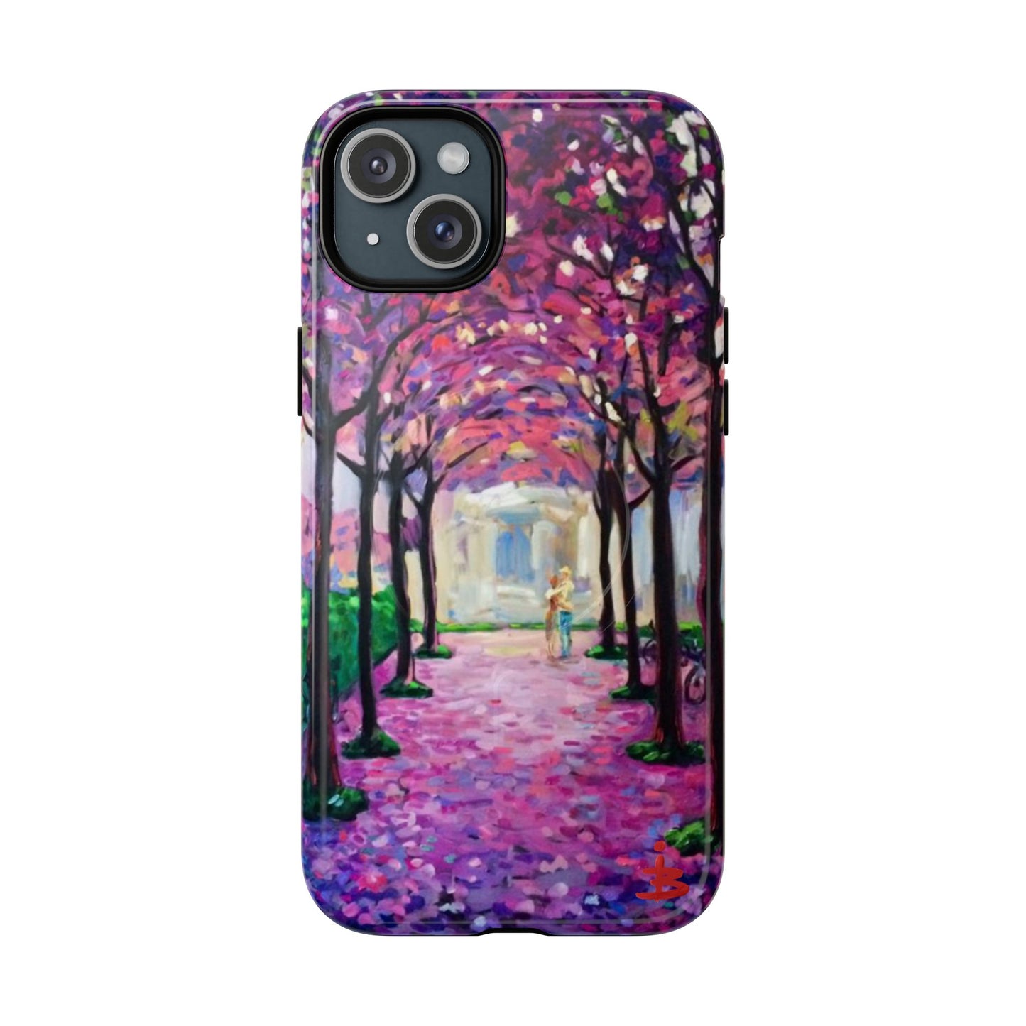 Handyhülle mit Blumenmuster – Robuste magnetische Hülle mit rosa Kirschblüten