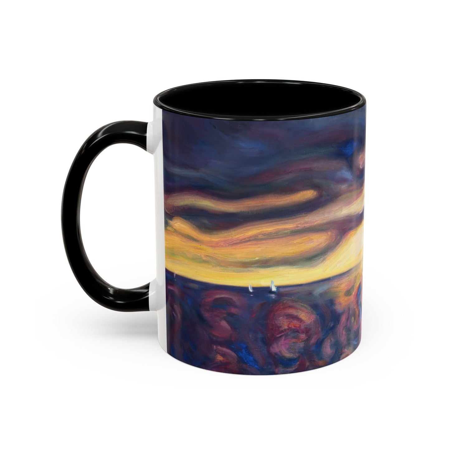 Sunset Dreamscape Coffee Mug — Abstract Sunset Art Accent Mug (11/15oz)