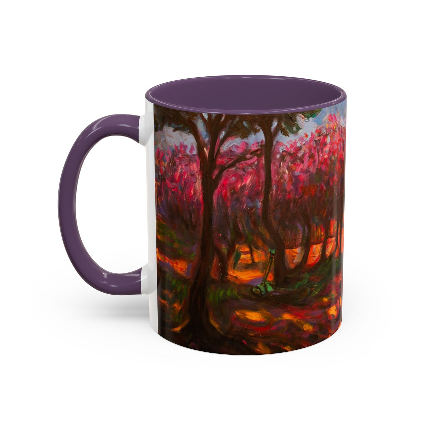 Akzent-Kaffeetasse – Herbstliche Waldszene mit Füchsen Keramik-Kaffeetasse (325/444 ml)