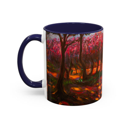 Kaffeetasse mit herbstlichem Hundemotiv – Tasse mit floralem Waldakzent (325 ml)