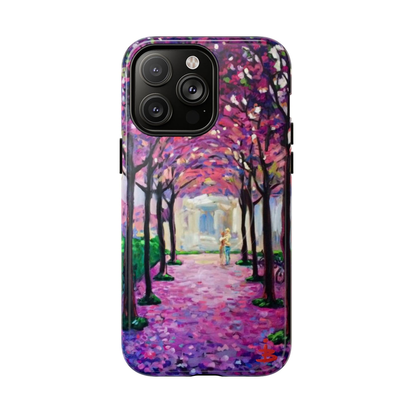 Handyhülle mit Blumenmuster – Robuste magnetische Hülle mit rosa Kirschblüten