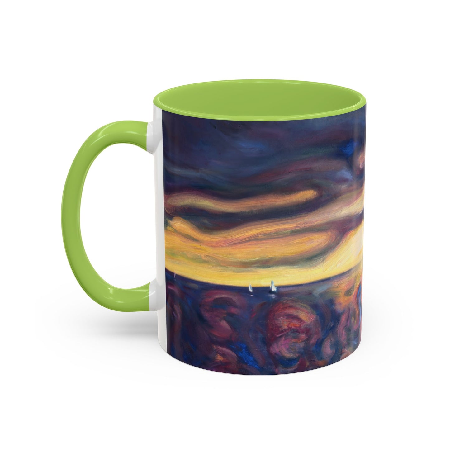 Sunset Dreamscape Coffee Mug — Abstract Sunset Art Accent Mug (11/15oz)
