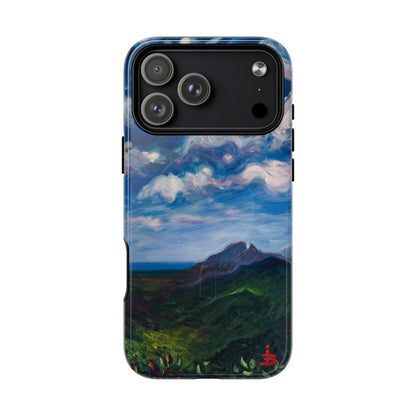 Robuste magnetische Handyhülle – Malerischer Meerblick mit bewölktem Himmel