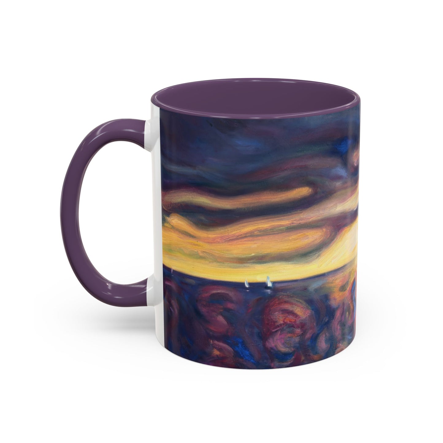Sunset Dreamscape Coffee Mug — Abstract Sunset Art Accent Mug (11/15oz)