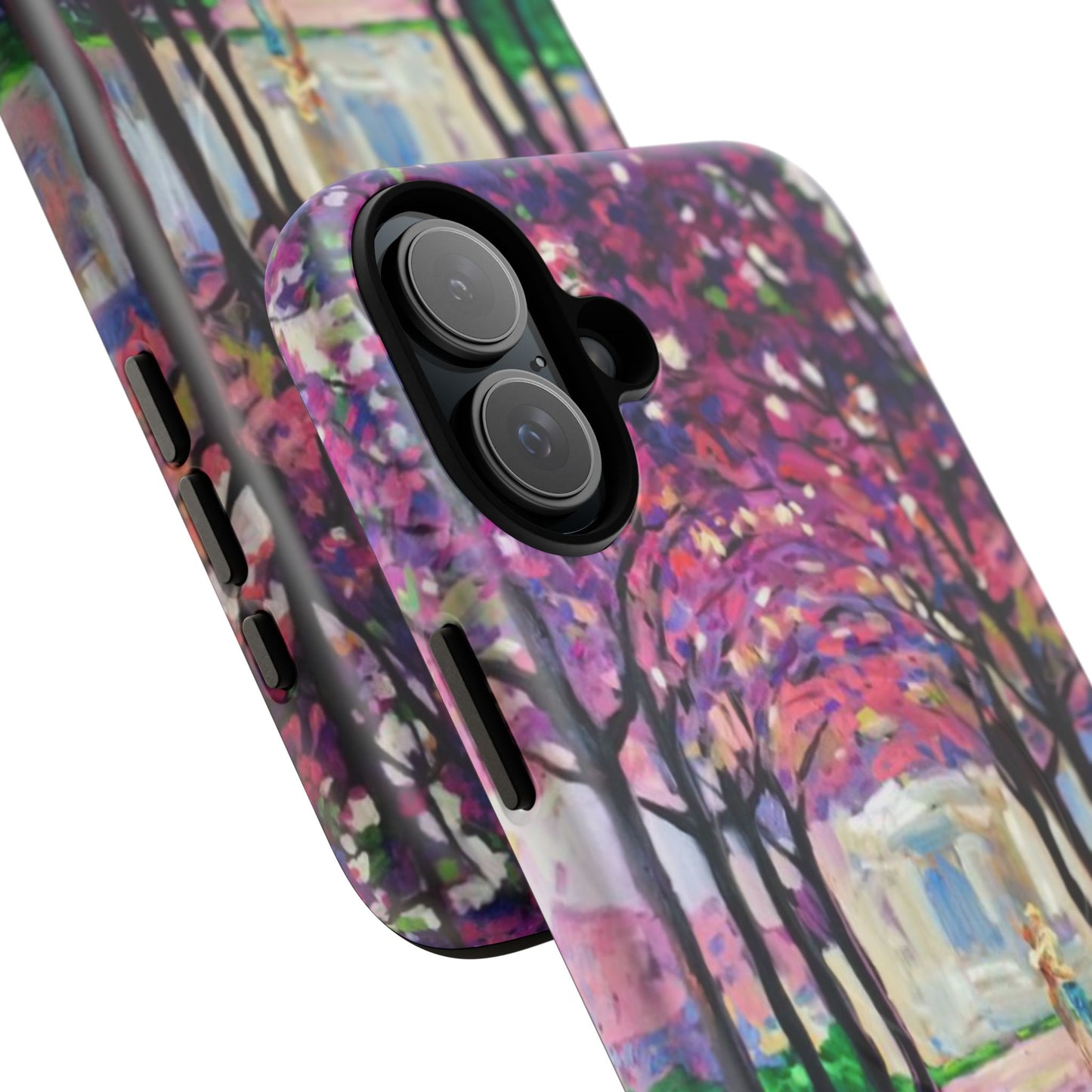 Handyhülle mit Blumenmuster – Robuste magnetische Hülle mit rosa Kirschblüten