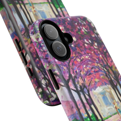 Handyhülle mit Blumenmuster – Robuste magnetische Hülle mit rosa Kirschblüten