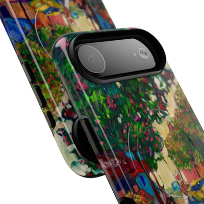 Magnetische Handyhülle – Farbenfrohe impressionistische Straßenszene