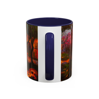 Akzent-Kaffeetasse – Herbstliche Waldszene mit Füchsen Keramik-Kaffeetasse (325/444 ml)
