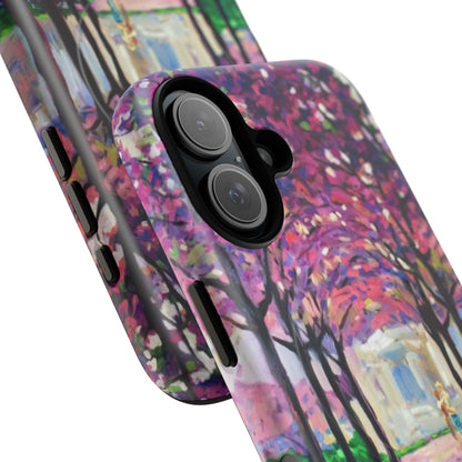 Handyhülle mit Blumenmuster – Robuste magnetische Hülle mit rosa Kirschblüten