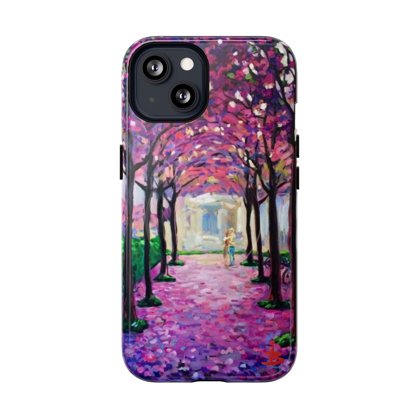 Handyhülle mit Blumenmuster – Robuste magnetische Hülle mit rosa Kirschblüten