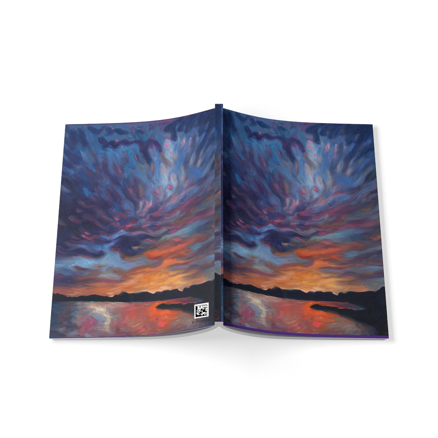 Sunset Sky A5 Softcover Notebook — Colorful Cloudscape Journal