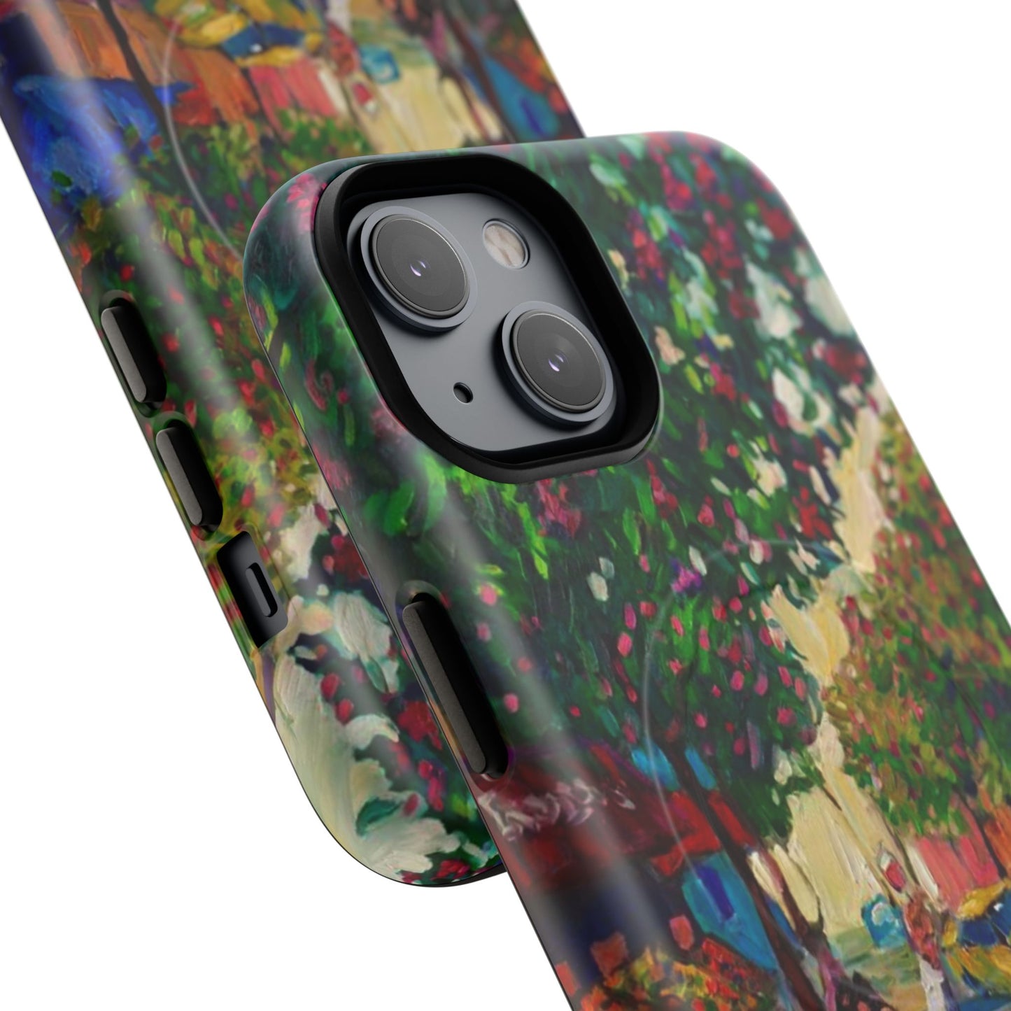 Magnetische Handyhülle – Farbenfrohe impressionistische Straßenszene