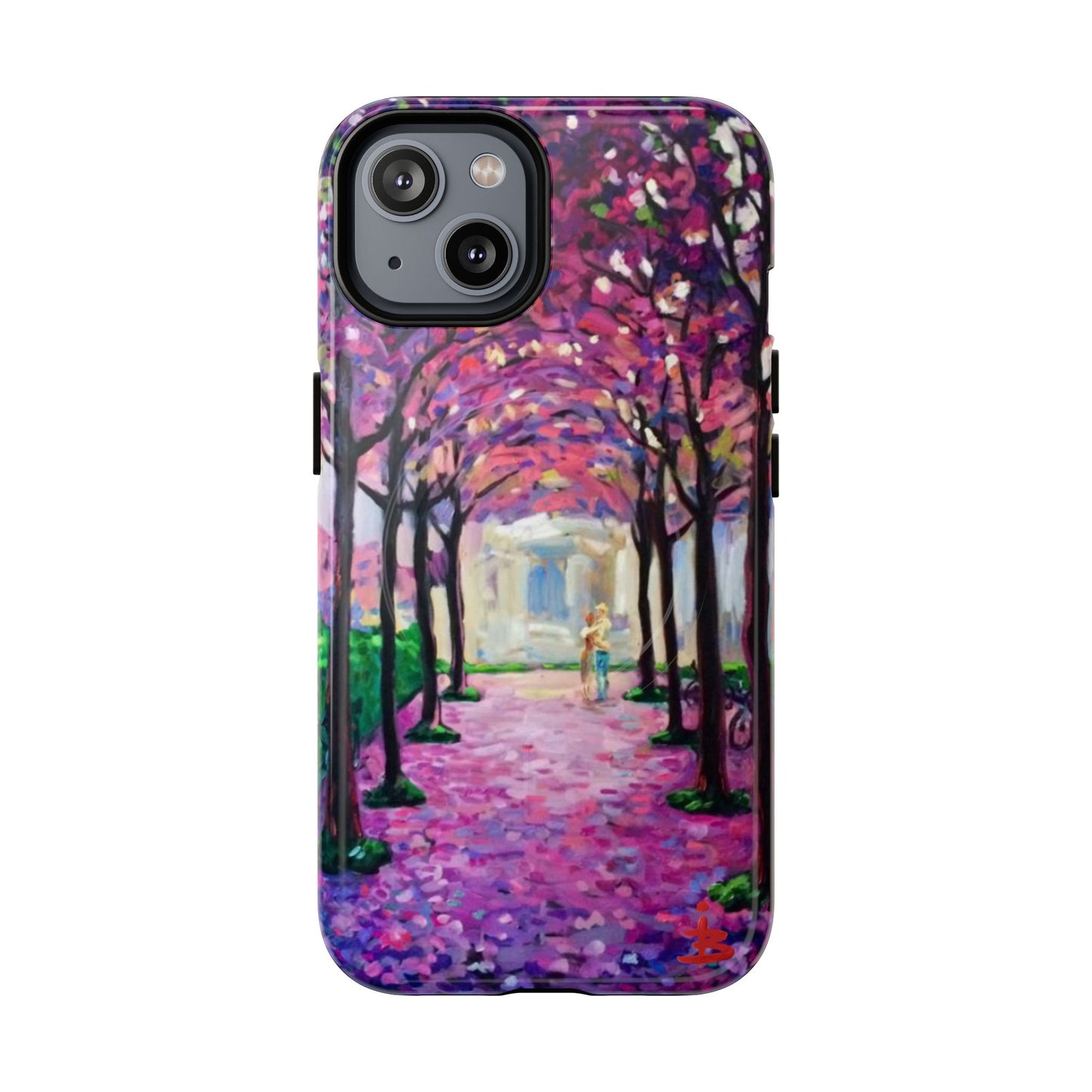 Handyhülle mit Blumenmuster – Robuste magnetische Hülle mit rosa Kirschblüten