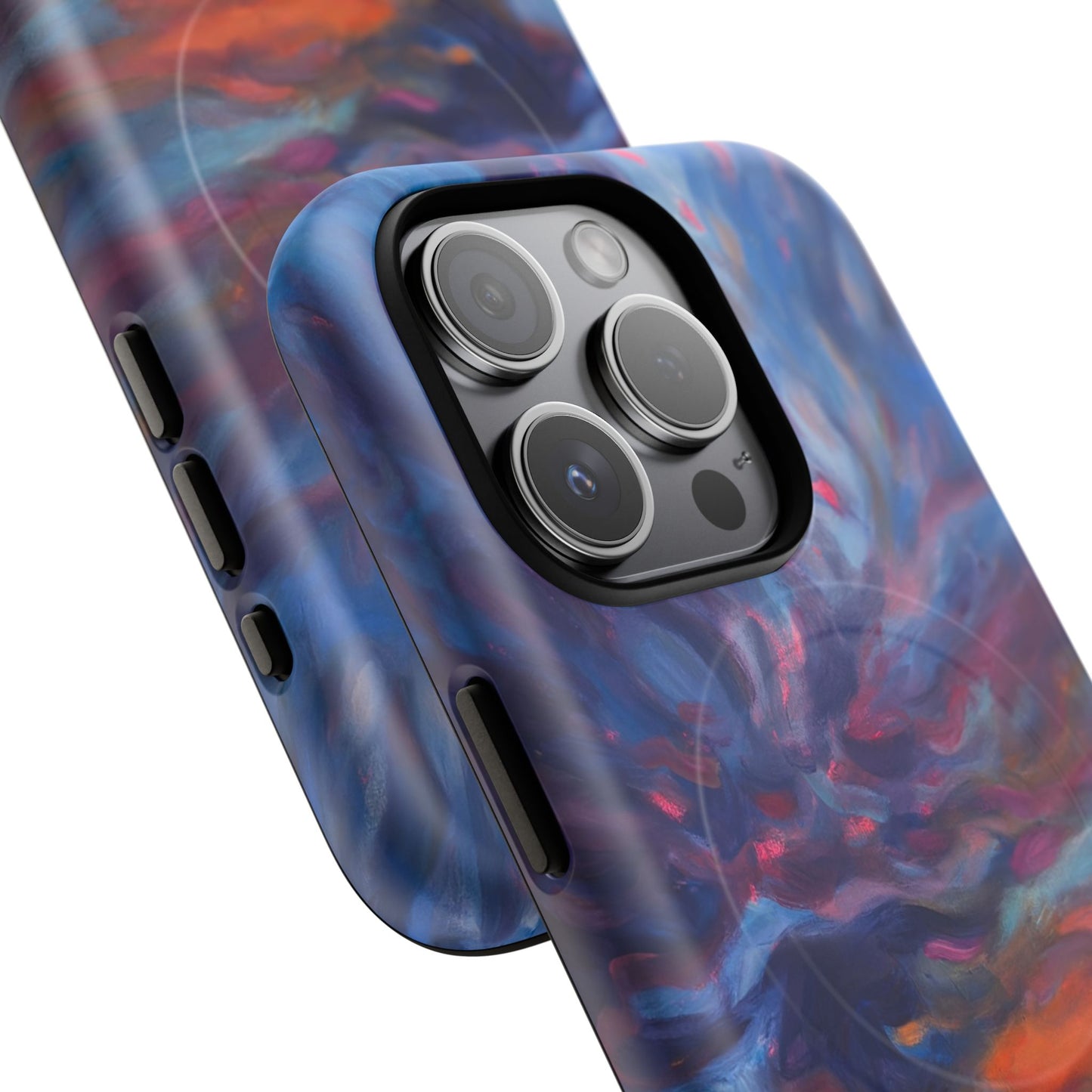 Magnetische Handyhülle – Abstraktes Sonnenuntergangsmuster für iPhones