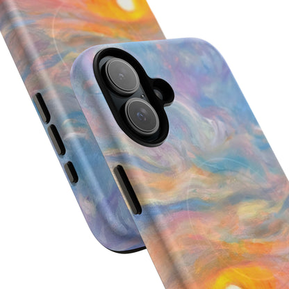 Robuste magnetische Handyhülle „Sunset Shore“ – Schützende, künstlerische Strand-Sonnenuntergangs-Optik