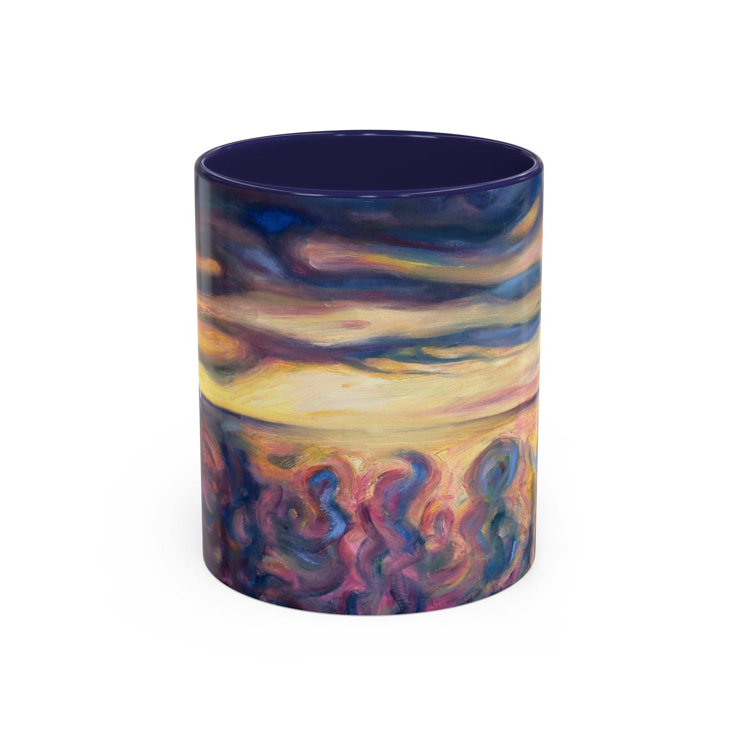 Kaffeetasse „Sunset Dreamscape“ – Tasse mit abstraktem Sonnenuntergangsmotiv (325 ml)