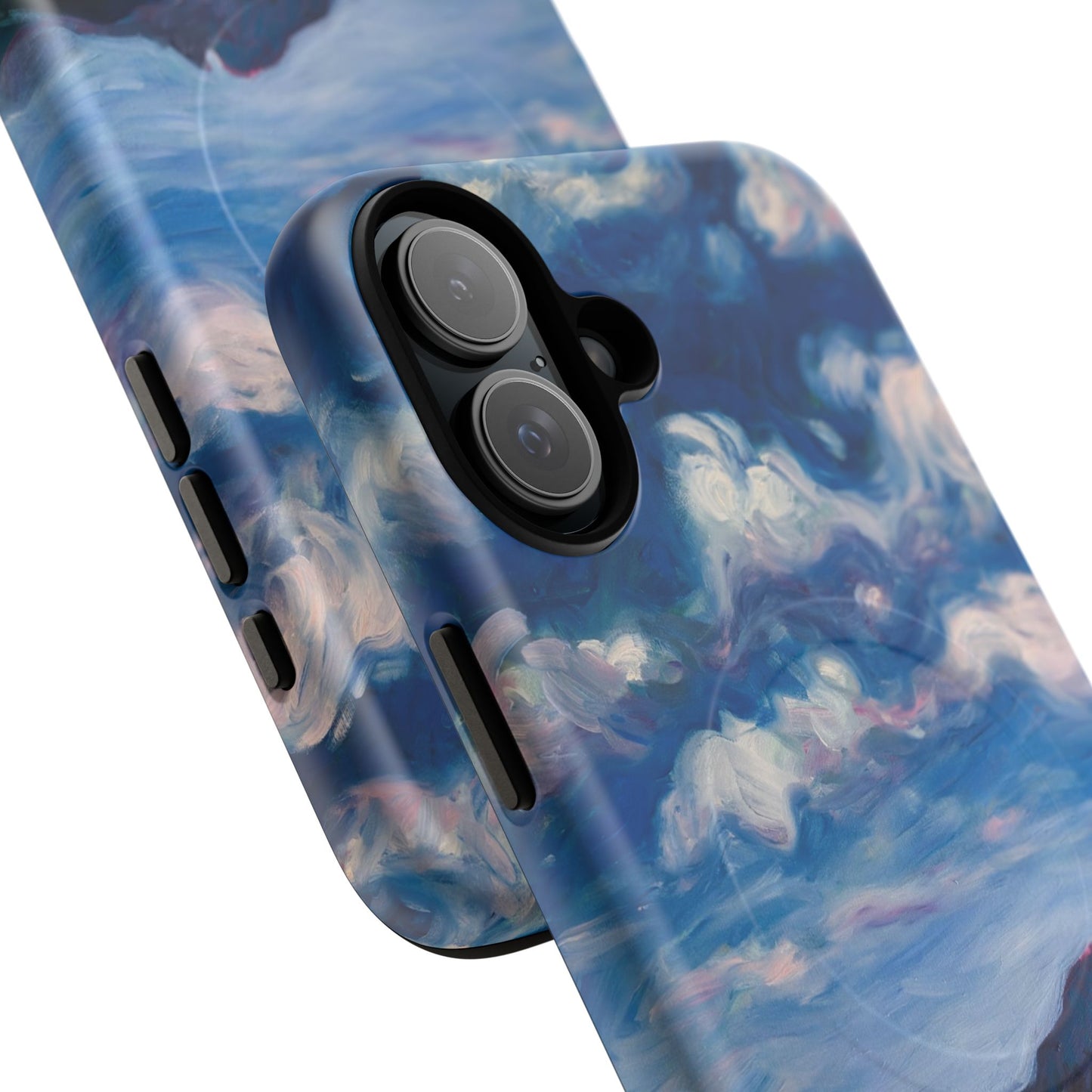 Robuste magnetische Handyhülle – Malerischer Meerblick mit bewölktem Himmel