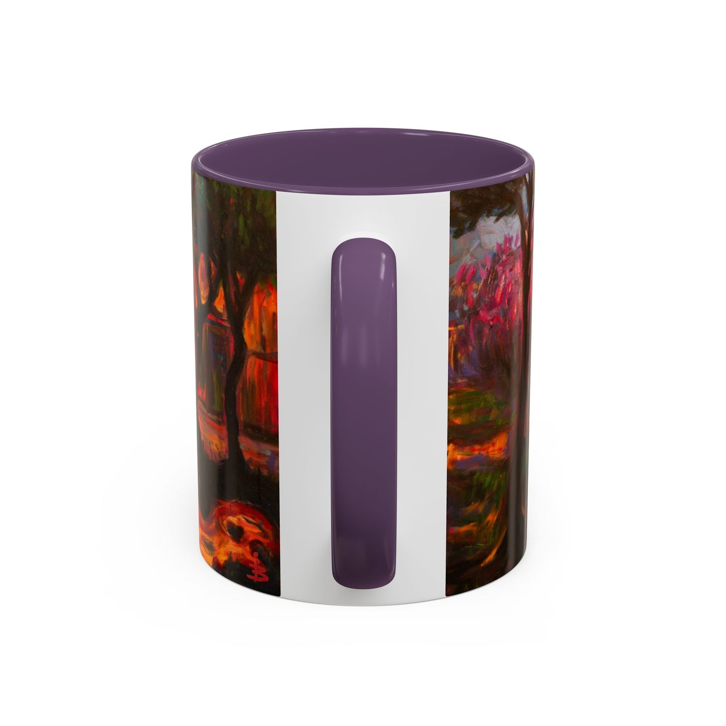 Akzent-Kaffeetasse – Herbstliche Waldszene mit Füchsen Keramik-Kaffeetasse (325/444 ml)