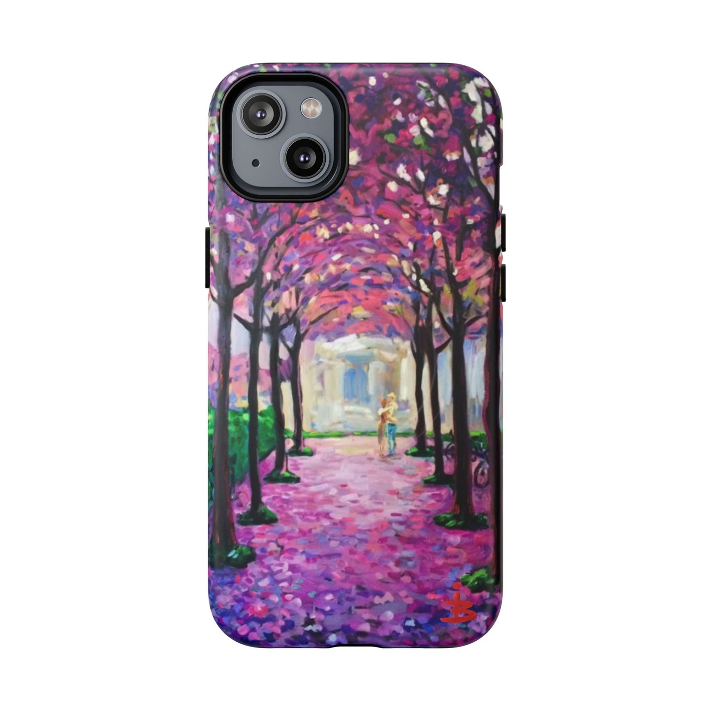 Handyhülle mit Blumenmuster – Robuste magnetische Hülle mit rosa Kirschblüten