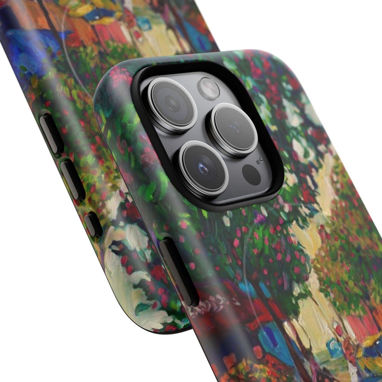 Magnetische Handyhülle – Farbenfrohe impressionistische Straßenszene