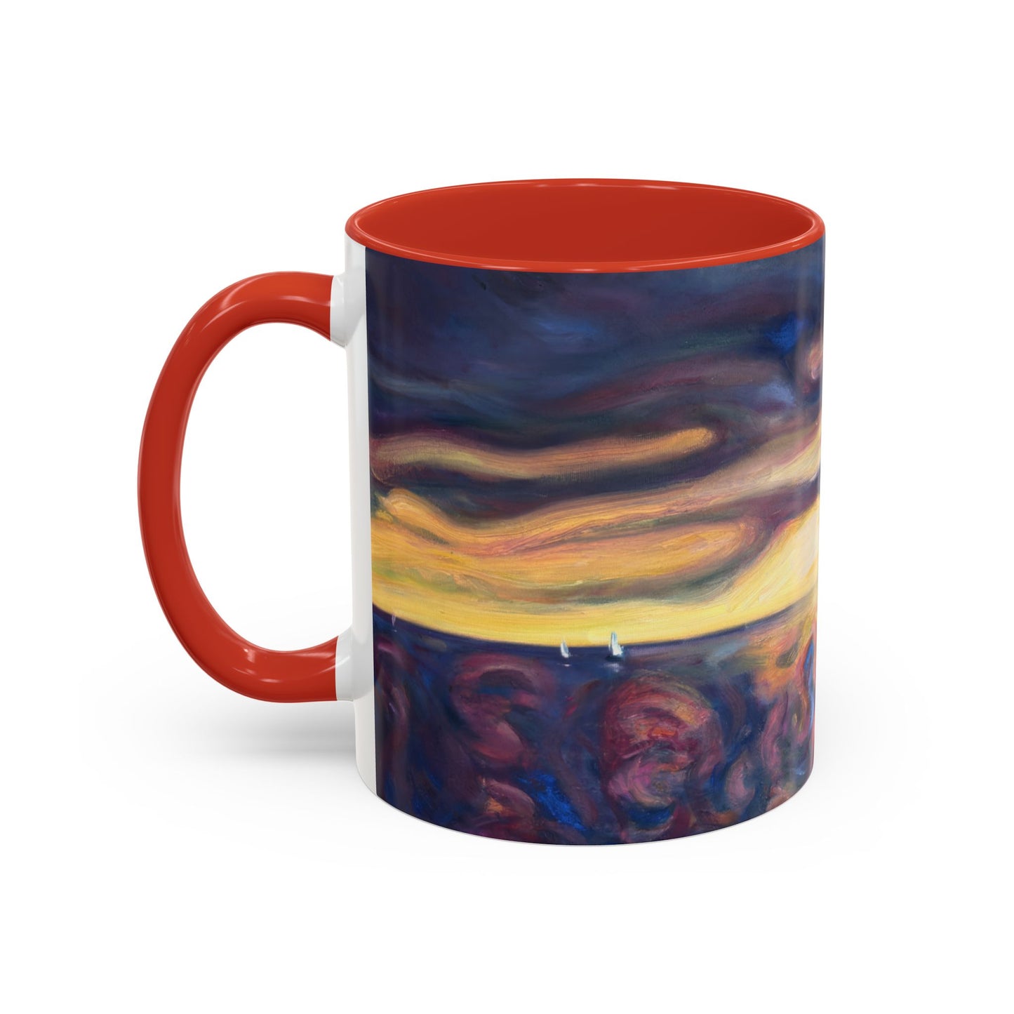 Sunset Dreamscape Coffee Mug — Abstract Sunset Art Accent Mug (11/15oz)