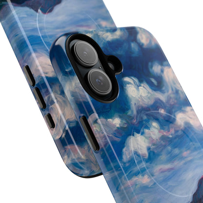 Robuste magnetische Handyhülle – Malerischer Meerblick mit bewölktem Himmel