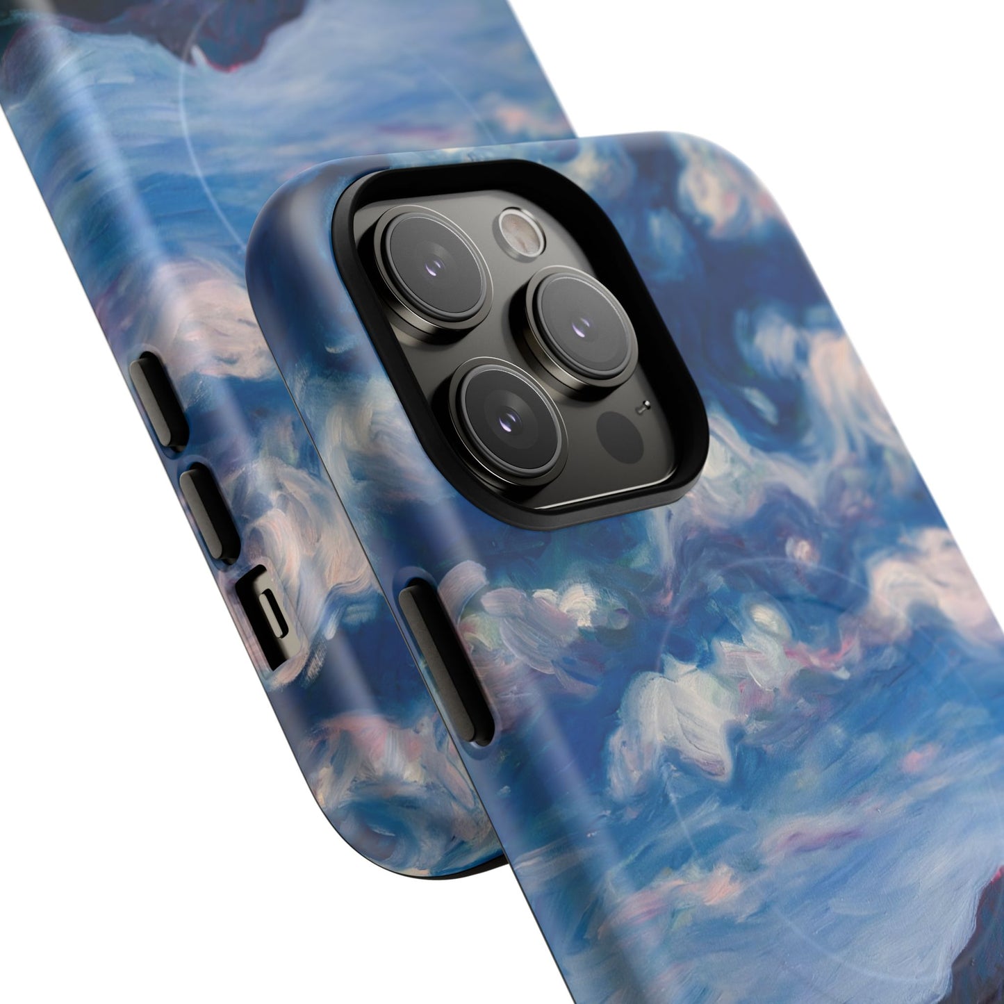 Robuste magnetische Handyhülle – Malerischer Meerblick mit bewölktem Himmel