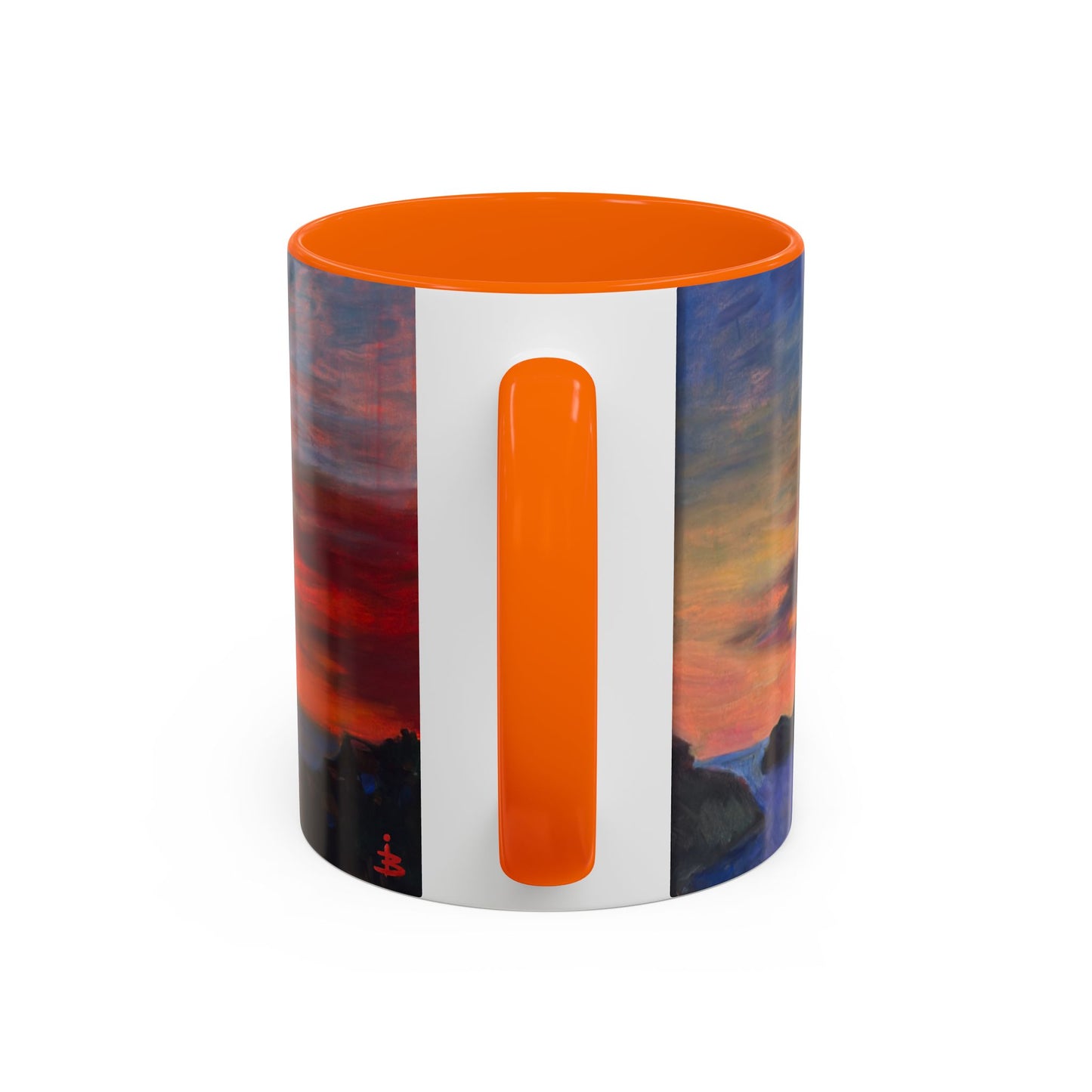 Küsten-Kaffeetasse mit Sonnenuntergang – Tasse mit Meeresblick und Sonnenuntergang (325/440 ml)