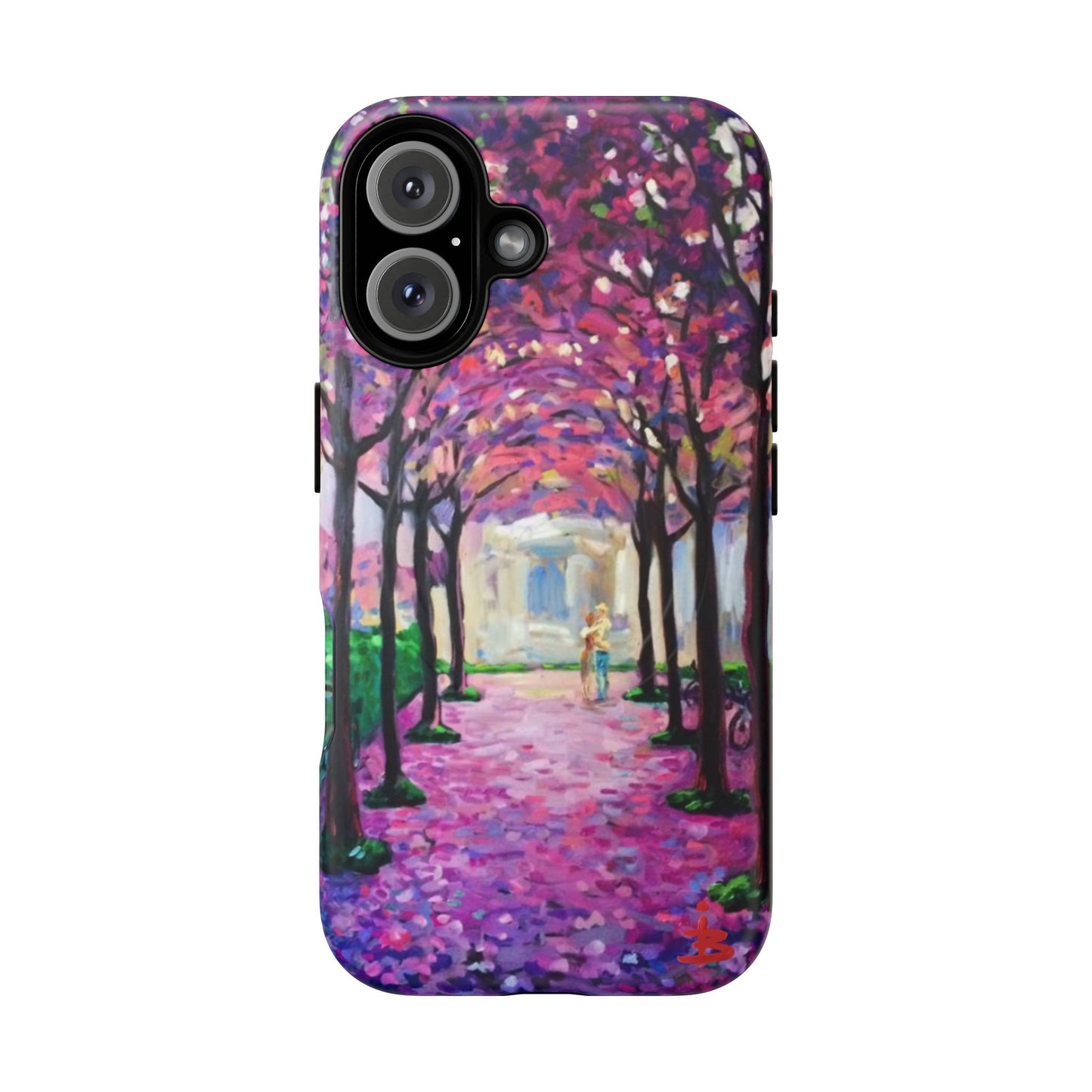 Handyhülle mit Blumenmuster – Robuste magnetische Hülle mit rosa Kirschblüten