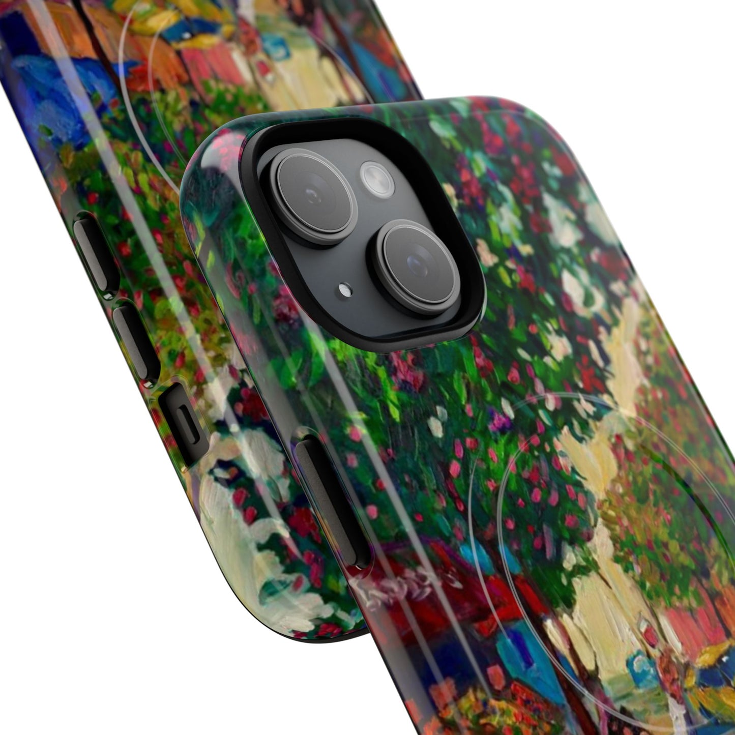 Magnetische Handyhülle – Farbenfrohe impressionistische Straßenszene