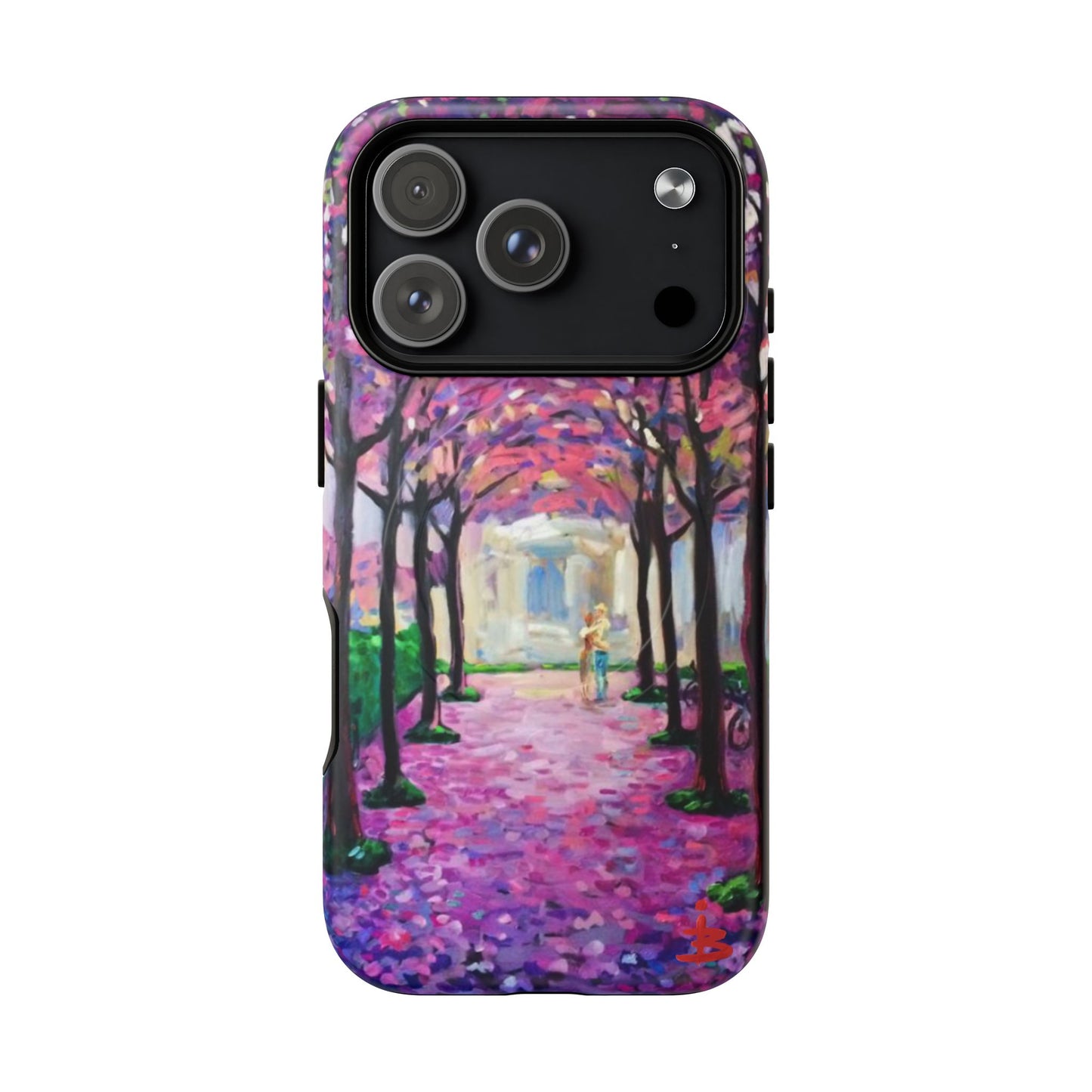 Handyhülle mit Blumenmuster – Robuste magnetische Hülle mit rosa Kirschblüten