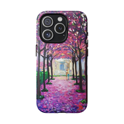 Handyhülle mit Blumenmuster – Robuste magnetische Hülle mit rosa Kirschblüten