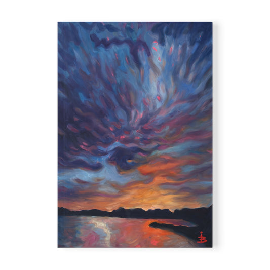A5-Notizbuch „Sonnenuntergangshimmel“ (Softcover) – Tagebuch mit farbenfrohen Wolkenlandschaften
