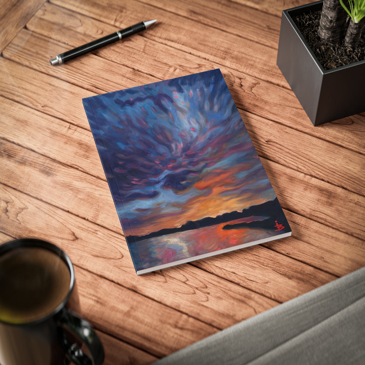 A5-Notizbuch „Sonnenuntergangshimmel“ (Softcover) – Tagebuch mit farbenfrohen Wolkenlandschaften