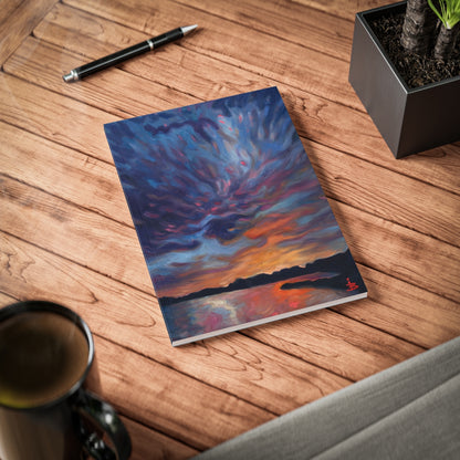 A5-Notizbuch „Sonnenuntergangshimmel“ (Softcover) – Tagebuch mit farbenfrohen Wolkenlandschaften