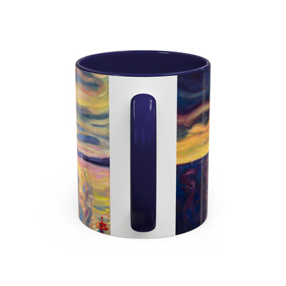 Kaffeetasse „Sunset Dreamscape“ – Tasse mit abstraktem Sonnenuntergangsmotiv (325 ml)