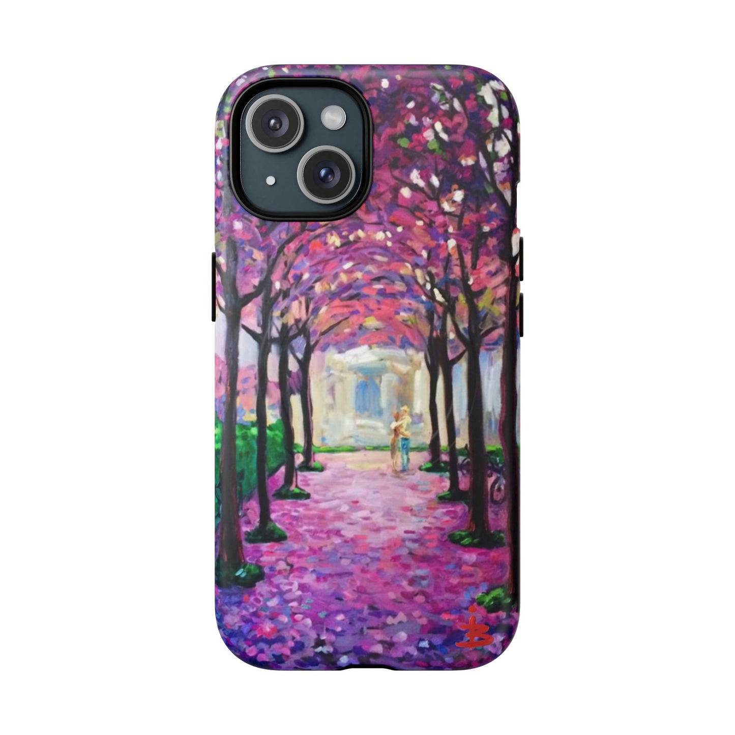 Handyhülle mit Blumenmuster – Robuste magnetische Hülle mit rosa Kirschblüten