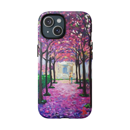 Handyhülle mit Blumenmuster – Robuste magnetische Hülle mit rosa Kirschblüten