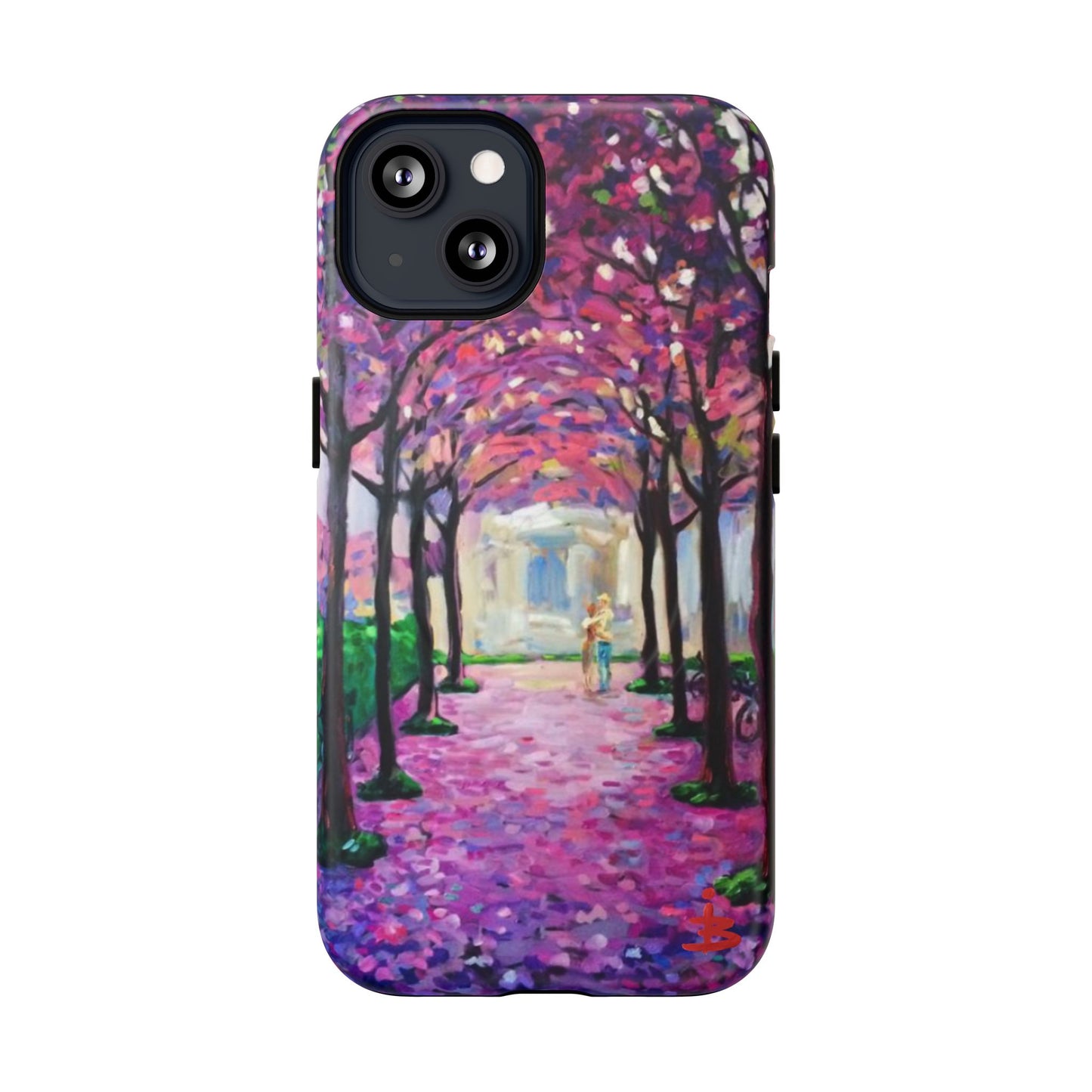 Handyhülle mit Blumenmuster – Robuste magnetische Hülle mit rosa Kirschblüten