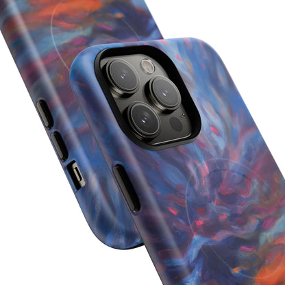 Magnetische Handyhülle – Abstraktes Sonnenuntergangsmuster für iPhones